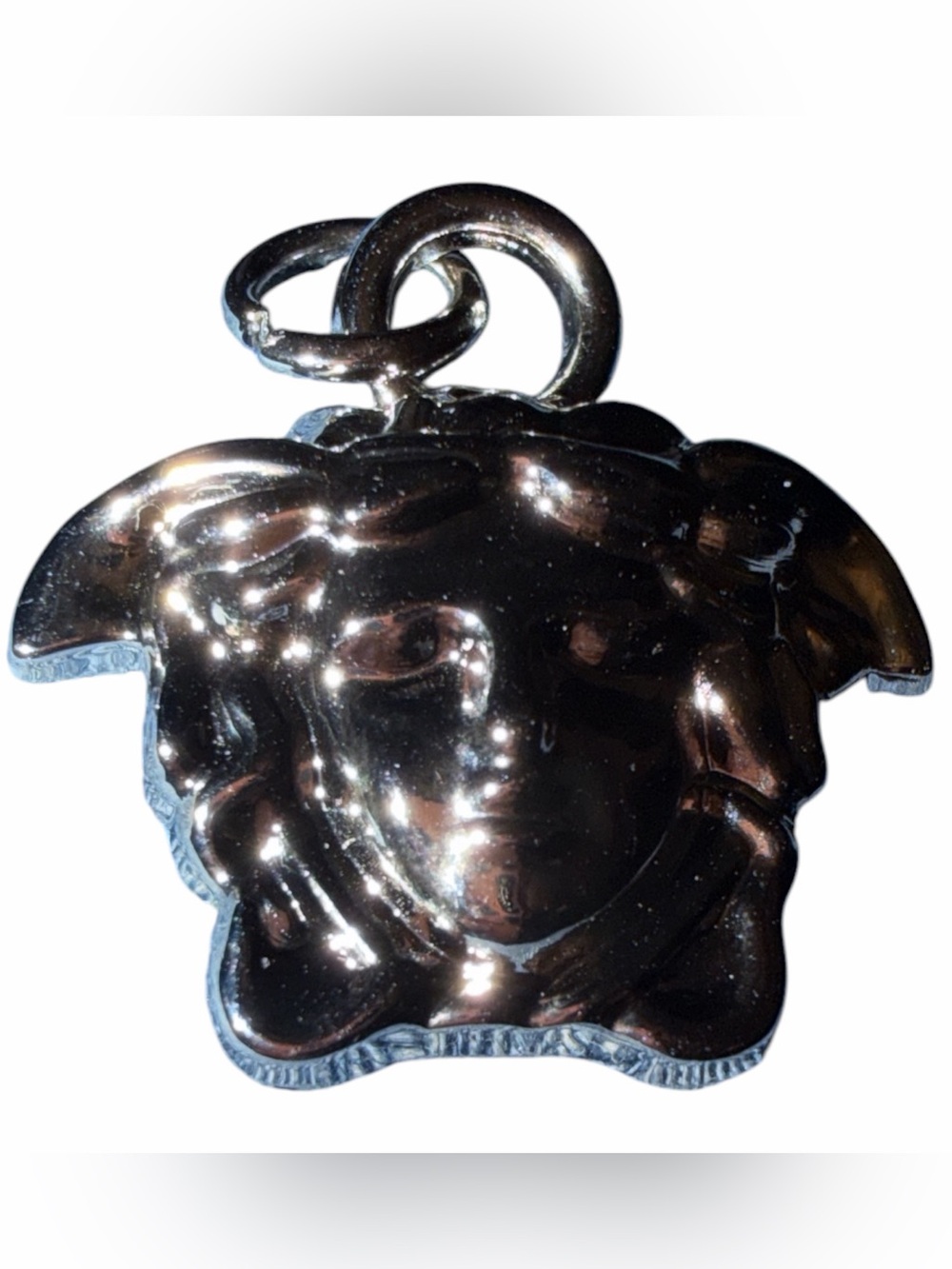 Versace Silver Medusa zip pull